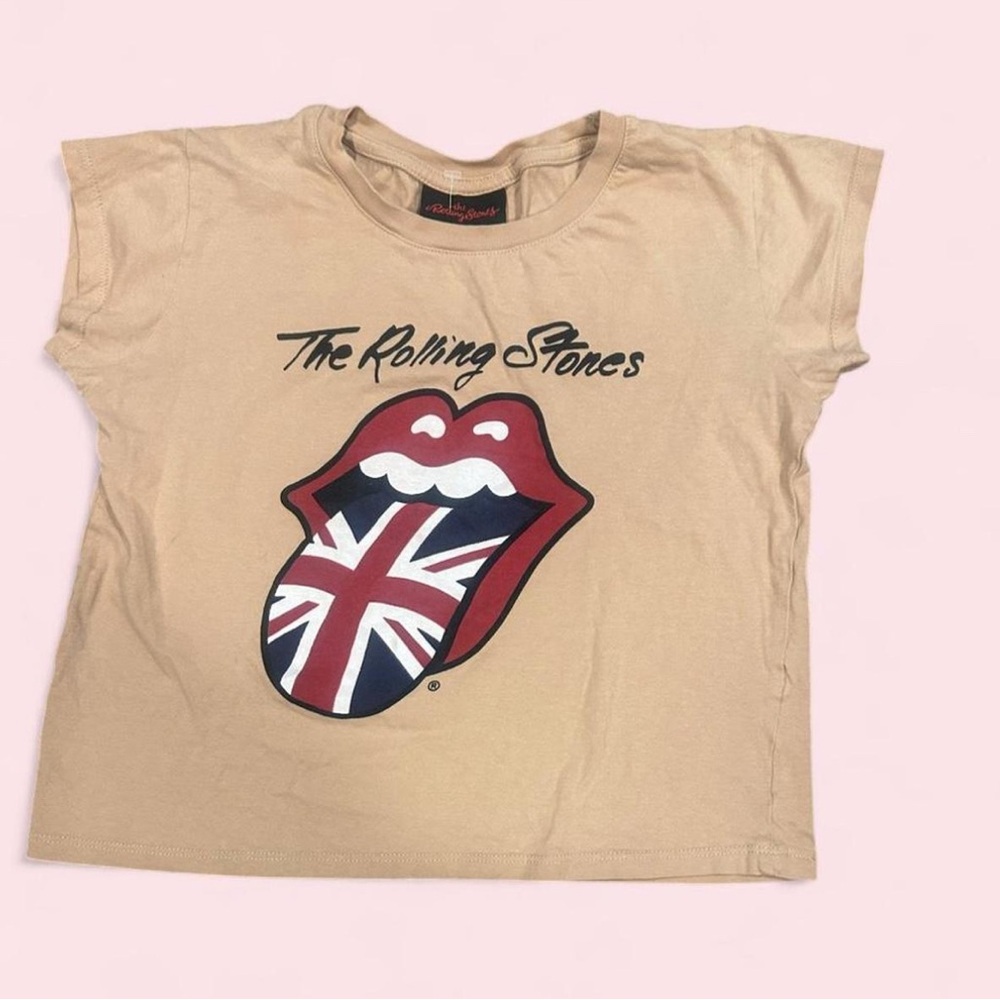 The Rolling Stones Short Sleeve Tee - Tan & Red